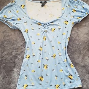 Blue Floral Top